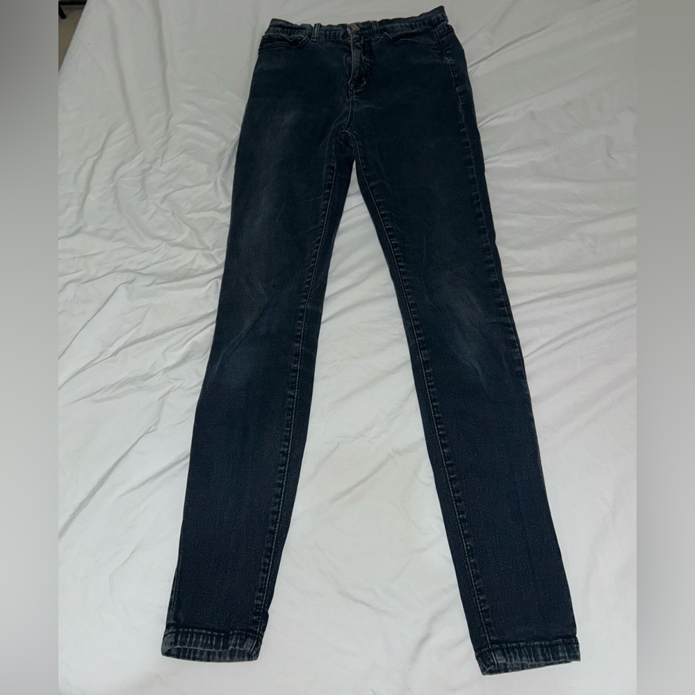 BDG UO High Rise Twig Ankle Jeans Women's Denim Black 27 X 29 Stretch Washed